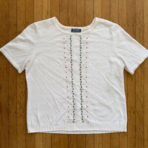 White Shirt Embroidered Details